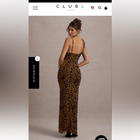 Club L London YASMIN
LEOPARD PRINT VELVET STRAPPY MAXI DRESS WITH BOW size 6 NWT - Picture 2 of 5